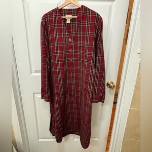 L.L. Bean Men’s Nightshirt flannel plaid